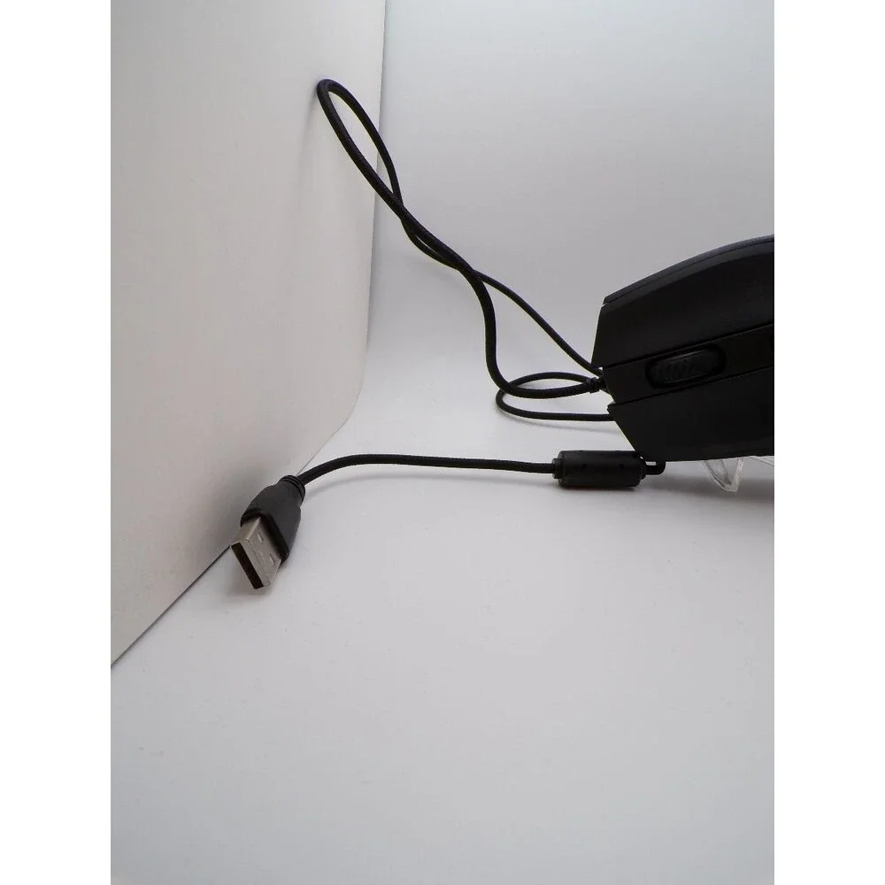 TITAN GA-0539-BK Wired LED Gaming Mouse USB Braided Cable Black